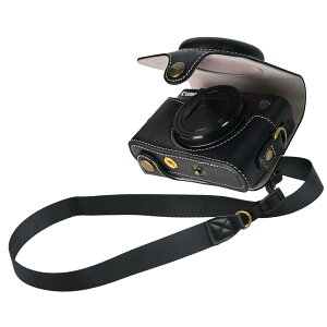 �y���������z�L���m���p Canon PowerShot SX720 HS SX730 HS SX740 HS �p BEADY �J�����P�[�X PU ���U�[ PowerShot SX720/SX730/SX740 HS �ی�J�o�[ �V�����_�[�X�g���b�v�t�� �u���b�N �F�F�u���b�N�A�T�C�Y�F�R��