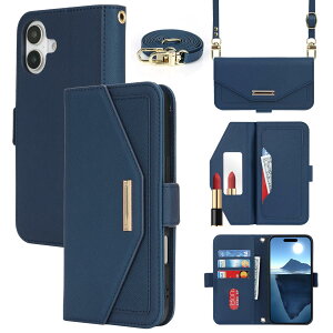 �y���������zCross pattern Wallet leather case for iPhone16 �F�F����t��-�u���[�A�T�C�Y�FiPhone 16 Plus