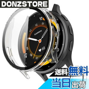 �y���������zINIAYOH For Garmin Venu 2 �J�o�[ �K�[�~�� Venu 2 �ی�P�[�X �����K���X�t�B����+���ϏՌ�PC�t���[�� ���˒ጸ �w��h�~ �y�ʃX�����݌v �F�F�N���A�A�T�C�Y�FVenu 3