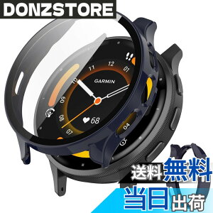 �y���������zJXRICH �Ή� Garmin Venu 3 �P�[�X �Ή� 45mm �y�� PC+�����K���X �K�[�~�� Venu3�p �ی�J�o�[ �����x �����ȒP �ϏՌ� �S�ʕی� venu 3 �p �J�o�[ 45mm �P�[�X�Ή� �F�F�u���[�A�T�C�Y�FGarmin