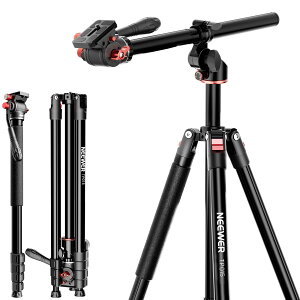 �y���������zNEEWER �J�����O�r��r 184cm �Z���^�[�R����/�{�[���w�b�h/Arca�^QR�v���[�g/�o�b�O�t�� �����O�r ���ՎB�e DSLR�J����/�r�f�I�J�����ɓK�p �ő�׏d15kg �F�F�u���b�N