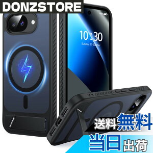 �y���������zFNDMIL Google Pixel Series �p �J�o�[ Mag-Safe�Ή� ���^ �F�F�u���b�N[Magsafe�Ή�]�X�^���h�t���A�T�C�Y�FGoogle Pixel 10a