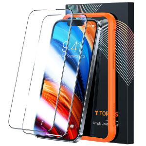 �y���������z�u�ČR�K�i�E2024�vTORRAS iPhone �p�K���X�t�B���� ���������Ȃ� 9H�z�� �S�ʕی� �ϏՌ� 2���Z�b�g �A�C�t�H�� �p�t�B���� �F�F�N���A�A�T�C�Y�FiPhone 16e /14/13pro �p�i6.1 inch�j