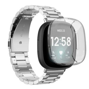 �y���������z[monoii] versa3 sense ���� �x���g Fitbit�݊��i �X�e�����X ���@�[�T 3 �Ή� �o���h �Z���X �ی�P�[�X �F�F�V���o�[�A�T�C�Y�F20mm