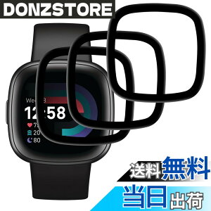 �y���������z�y3���Z�b�g-�� �i���z�Ή� Fitbit Versa 4 / Sense 2 �t�C���� Fitbit Versa 4 �ی�t�B���� Sense 2 �K���X�t�B���� ��ʕی�V�[�g �t���V�[�� �J�o�[ �t���ی� �\�t�g �y PET������ �Y�f�@