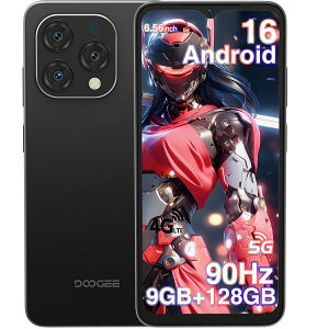 DOOGEE N55 Android 16 �X�}�[�g�t�H���A9GB+128GB�E����8.6mm�̒����^�g�ѓd�b�A6.56�C���` HD+ 90Hz�E5160mAh�o�b�e���[���ڂ�Android�X�}�[�g�t�H���AT7200 �I�N�^�R�A�A4G �f���A��SIM�Ή���SIM���b�N�t���[