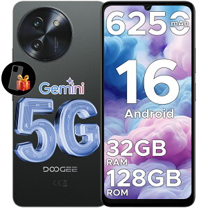 �y���Ԍ���6000�~�I�t&Android16�zDOOGEE Note59 5G�X�}�g�[�t�H�� GeminiAI Android16�X�}�z 32GB+128GB+2TB�g�� 8�R�A �X�}�g�[�t�H�� 5G�g�� 6.75�C���` 120Hz Widevine L1 AI�J���� ��F�� NFC�@�\ 6250mAh SIM�t���[docom