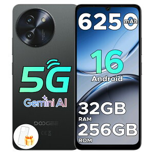 y6000Itz5GX}z DOOGEE NOTE59PRO SIMt[ X}z Android16 X}[gtH{ 32GB RAM+256GB ROM 8RA 6.75C` 120Hz 6250mAh F wF NFC GPS+GMS+Widevine L1+16MPJ docomo/au/SoftBank/