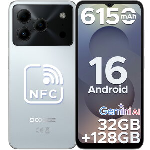 yVi50%ItzAndroid16 X}z DOOGEE NOTE56PRO AI@\ 6.56C` 90Hz 32GB RAM+128GB ROM+2TBgΉ SIMt[ 4G LTE 8RA X}[gtH{ 6150mAhobe[ F Widevine L1 Netflix 1080PΉ NFC@