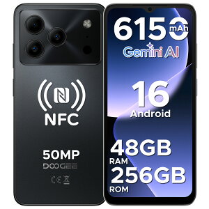 yAndroid16 X}zzDOOGEE NOTE56PLUS Android16 SIMt[ X}z 6.56C` 90Hz 5000fX}[gtH 8RACPU 6150mAheʃobe[ AhCh16 X}z{ 48GB+256GB+2TBg NFC/wF/F