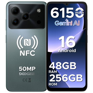 yAndroid16 X}zzDOOGEE NOTE56PLUS Android16 SIMt[ X}z 6.56C` 90Hz 5000fX}[gtH 8RACPU 6150mAheʃobe[ AhCh16 X}z{ 48GB+256GB+2TBg NFC/wF/F