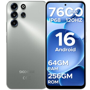 �y���� 50%�I�t�zDOOGEE B10PRO SIM�t���[ �h���X�}�[�g�t�H�� IP68�h�� GeminiAI�@�\���� Android16�X�}�z 6.63�C���` FHD 120Hz �f�B�X�v���C 7600mAh 33W�}���[�d Helio G100�����\ 64GB RAM+256GB ROM 6400����f�J����