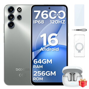�y�V�i����50%�I�t�zDOOGEE B10PRO�Z�b�g�� ���C�����X�C���z���t�� SIM�t���[ �h���X�}�[�g�t�H�� IP68�h�� GeminiAI Android16�X�}�z 6.63�C���` FHD 120Hz 7600mAh 33W�}���[�d Helio G100�����\ 64GB RAM+256GB ROM 64