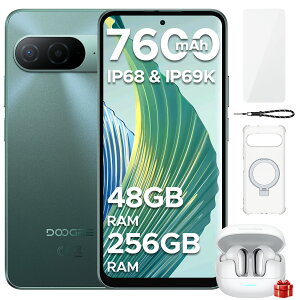 �y�V�i50%�l���zDOOGEE B10�Z�b�g�� SIM�t���[ �h���X�}�[�g�t�H�� IP68 IP69K GeminiAI Android16�X�}�z 6.63�C���` FHD 120Hz��� 7600mAh 33W�}���[�d Helio G100 48GB RAM+256GB ROM 64MP�J���� 4G LTE �w��&��F�� Widevine L