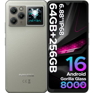 �y�V�i���� 50%�l�����z�w�ʉ�ʕt�� DOOGEE M30PRO IP68�h���X�}�[�g�t�H�� Android16 SIM�t���[�X�}�z 6.88�C���` 120Hz��� 64GB+256GB+2TB�g���� 6400����f �J���� 8000mAh��e�ʃo�b�e���[ 33W�}���[�d �w��
