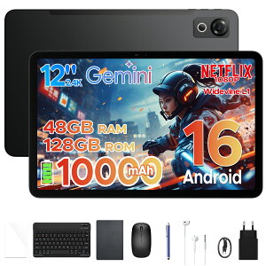 �y������6000�~�I�t 6���i�t���zPOCKAM P12 Android16 12�C���` ���� �^�u���b�g Gemini AI�@�\ 8�R�A CPU 48GB RAM+128GB ROM+2TB�g���� 2.4K �𑜓x 120Hz�����t���b�V�����[�g 10000mAh��e�ʃo�b�e���[ Widevine L1