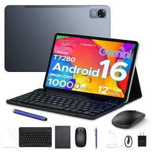 �y������6000�~�I�t 6���i�t���zPOCKAM P12 Android16 12�C���` ���� �^�u���b�g Gemini AI�@�\ 8�R�A CPU 48GB RAM+128GB ROM+2TB�g���� 2.4K �𑜓x 120Hz�����t���b�V�����[�g 10000mAh��e�ʃo�b�e���[ Widevine L1