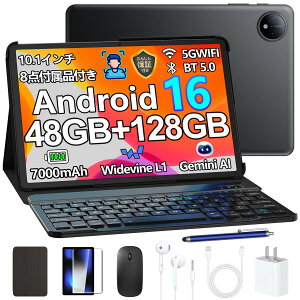 �y������4000�~�I�t 6���i�t���zPOCKAM P10 Android16 10�C���` �^�u���b�g Gemini AI�@�\ 48GB RAM+128GB ROM+2TB�g���� HD�𑜓x 90Hz���t���b�V�����[�g 7000mAh�o�b�e���[ Widevine L1 ��F�� GPS�@�\ WPS���� 5G WIFI