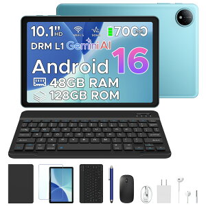 �y2026�ŐV���� 6���i�t���zPOCKAM P10 Android16 10�C���` �^�u���b�g Gemini AI�@�\ 48GB RAM+128GB ROM+2TB�g���� HD�𑜓x 90Hz���t���b�V�����[�g 7000mAh�o�b�e���[ Widevine L1 ��F�� GPS�@�\ WPS���� 5G WIFI���f