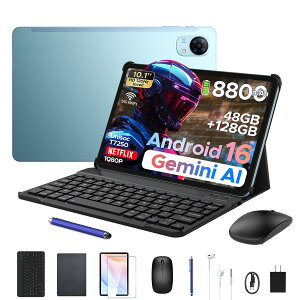�y2026�ŐV���� 6���i�t���zPOCKAM P10PRO Android 16 10�C���` �^�u���b�g Gemini AI�@�\ 120Hz���t���b�V�����[�g 48GB RAM+128GB ROM+2TB�g���� 8�R�A CPU 8800mAh��e�ʃo�b�e���[ Widevine L1 NETFLIX�Ή� ��F�� GPS�@