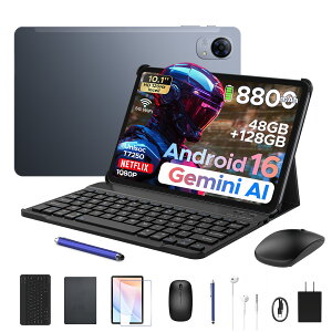 ���[�y2026�ŐV���� 6���i�t���zPOCKAM P10PRO Android 16 10�C���` �^�u���b�g Gemini AI�@�\ 120Hz���t���b�V�����[�g 48GB RAM+128GB ROM+2TB�g���� 8�R�A CPU 8800mAh��e�ʃo�b�e���[ Widevine L1 NETFLIX�Ή� ��F�� 