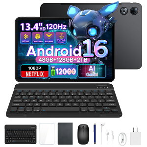 ������9000�~OFF�y2026�ŐV���� 6���i�t���zPOCKAM P13 �^�u���b�g 13.4�C���` ���ʃ^�u���b�g Android16 GeminiAI 48GB RAM 128GB ROM 2TB�g�� 120Hz IPS Widevine L1 ��F�� 12000mAh ��e�ʃo�b�e���[ WiFi���f�� �L�[