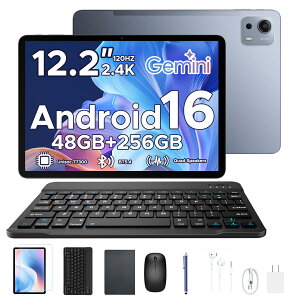 �y���Ԍ���50%�I�t�z12�C���` Android16�^�u���b�g POCKAM P12PLUS Gemini AI �^�u���b�g 2.4K 120Hz�f�B�X�v���C 48GB RAM+256GB ROM �����\T7300 CPU 12000mAh��e�ʃo�b�e���[ 18W�����[�d Widevine L1 Netflix 1080P�掿 ��