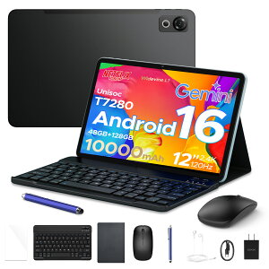 �y2026�ŐV���� 6���i�t���zAorlym P12 Android16 12�C���` ���� �^�u���b�g Gemini AI�@�\ 8�R�A CPU 48GB RAM+128GB ROM+2TB�g���� 2.4K �𑜓x 120Hz�����t���b�V�����[�g 10000mAh��e�ʃo�b�e���[ Widevine L1 NETFL