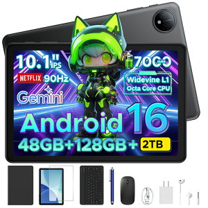 �y������4000�~�I�t 6���i�t���zAorlym P10 Android16 10�C���` �^�u���b�g Gemini AI�@�\ 48GB RAM+128GB ROM+2TB�g���� HD�𑜓x 90Hz���t���b�V�����[�g 7000mAh�o�b�e���[ Widevine L1 ��F�� �P�[�X+�L�[�{�[�h+