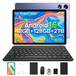 �y2026�ŐV���� 6���i�t���zAORLYM P11PRO Android16 11�C���` ���� �^�u���b�g Gemini AI�@�\ 8�R�A CPU 48GB RAM+128GB ROM+2TB�g���� FHD+�𑜓x 90Hz�����t���b�V�����[�g 8800mAh��e�ʃo�b�e���[ Widevine L1 NETFL