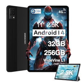 【限定50%オフ】ケース+フィルム貼り付け DOOGEE T30 Ultra Android14 タブレット android 32GB RAM/256GB ROM+2TB拡張 G99 8コア CPU 11インチ SIMフリー 4G LTE 5G wi-fiモデル 2.5K Widevine L1 8580mAhバッテリー 長持ち アンドロイド14 WPS 子供向け 子ども 子供用