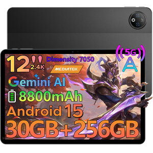 ySS10000~Itz5G^ubg DOOGEE VPAD Gemini AI Android15^ubg IPS 2.4K 12C`ʃ^ubg 90Hz MTK D7050 Q[ 32GB RAM+256 ROM+2TBgΉ 5G LTE&WI-FI6 8800mAhobe[ 4Xs[J[ 