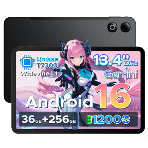�y���Ԍ���50%�I�t�zDOOGEE U13PRO GeminiAI Android16 �^�u���b�g 13.4�C���` ���� WPS office�Ή� 120Hz WiFi���f�� 36GB RAM+256GB ROM+2TB�g���� 11000mAh��e�� Unisoc T7300 6nm Bluetooth5.4 8MP/13MP �f���A���X�s�[�J�[ 
