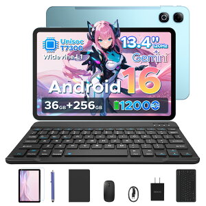 �y���I�ōő�10���|�C���g�zDOOGEE U13PRO�Z�b�g�� 5���i�t�� GeminiAI Android16 �^�u���b�g 13.4�C���` ���� WPS office�Ή� 120Hz WiFi���f�� 36GB RAM+256GB ROM+2TB�g���� 11000mAh��e�� Unisoc T7300 6nm Bluetooth5.4 8M