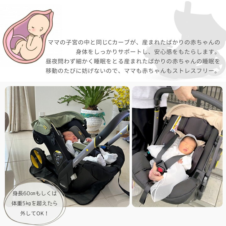 楽天市場】ドゥーナi 保護マット付き 新生児チャイルドシート 里帰り 