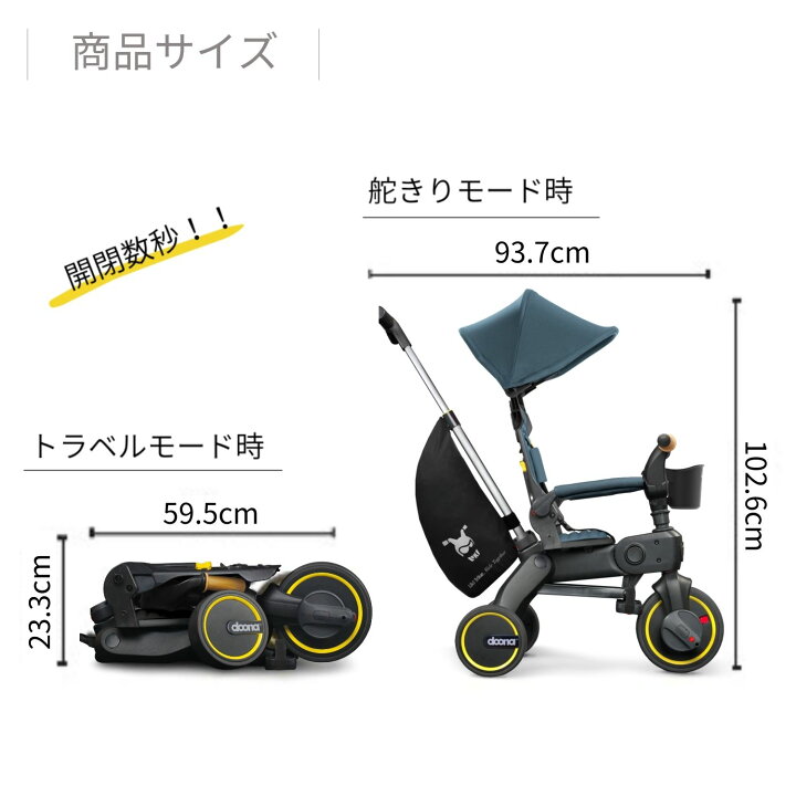 楽天市場】リキトライク プレミアム 手押し棒つき 折りたたみ 三輪車 