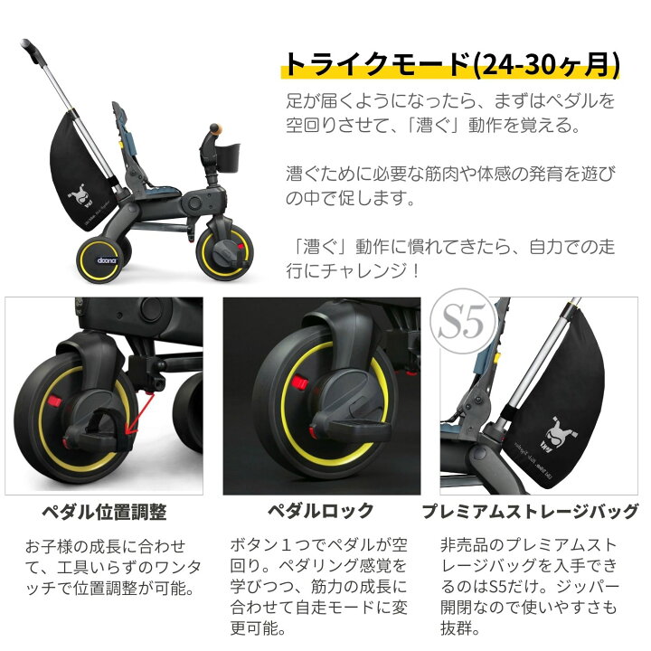 楽天市場】リキトライク プレミアム 手押し棒つき 折りたたみ 三輪車 