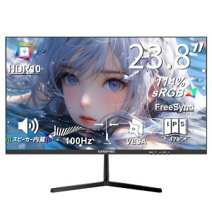 XUNDEFINED23.8�C���`���j�^�[�t��HD(1920x1080)100Hz�����^�f�B�X�v���C�X�s�[�J�[���������IPS�p�l��114%sRGBHDRFreeSync�Ή��u���[���C�g�y���t���b�J�[�t���[HDMIVGA