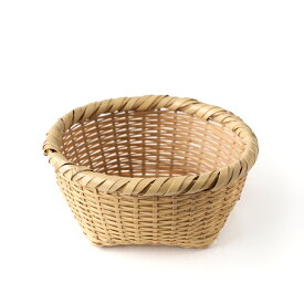コッパワークアンドアートこかご 浅型 猫の頭Φ18×H8.5cm(KS1004)[竹籠野菜かごバスケット大分竹細工日本製国産材][沖縄・北海道配送不可]
