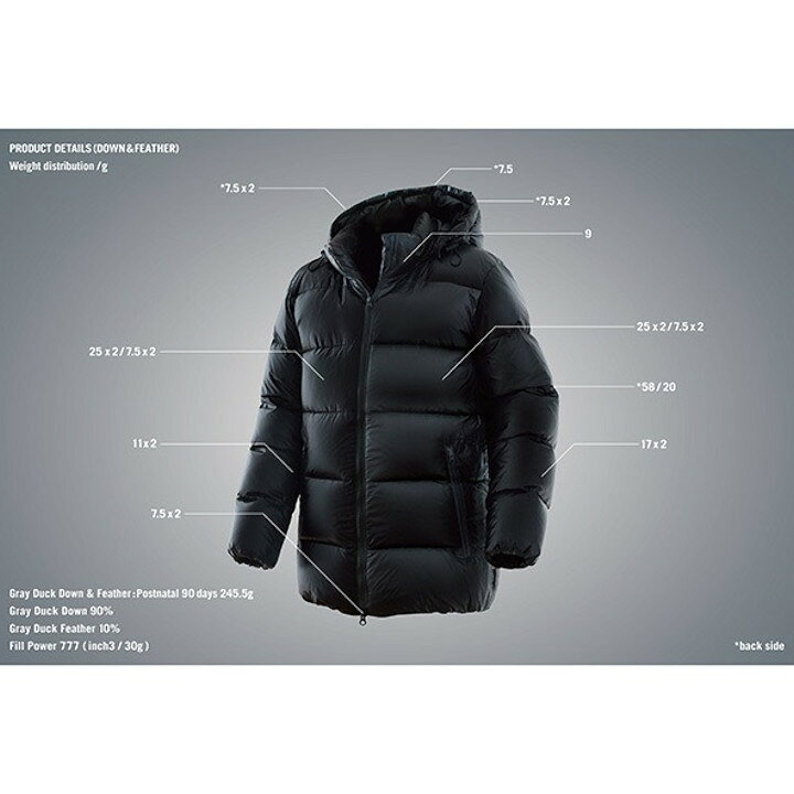 楽天市場】中川政七商店 [THE]THE MONSTER SPEC R DOWN JACKET BLACK 