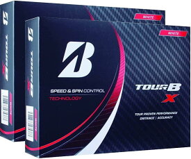 2ダース BRIDGESTONE(ブリヂストン)ゴルフボール TOUR ツアー B X 2022年モデル 12球入 (X_ホワイト_2ダース)
