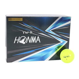 ホンマ ゴルフ ボール TW-X TW-S 2021 1ダース 12球入り ホワイト イエロー 3ピース ツアー系 スピン 飛距離 TOUR WORLD 本間 HONMA/TW-S_2021/イエロー