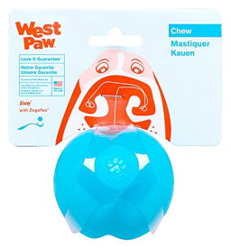 West Paw ゾゴフレックス ジャイヴ 犬 おもちゃ 犬 ボール 犬用品 ペット用品 水に浮く 犬 おもちゃ 噛む 丈夫 ストレス解消 運動不足 訓練用 いぬおもちゃ ブルー L サイズ