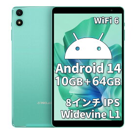 Android 14 タブレット 8インチ新登場，TECLAST P85T アンドロイド タブレット 8インチ wi-fiモデル、10GB+64GB+1TB TF拡張、Widevine L1タブレット2.4G/5G WiFi 6モデル、1.8Ghz 8コアCPU、5000mAh+USB-C、無線投影+GMS+OTG+BT5.2、 1280*800 IPS画面、フルメタルボディ【OS