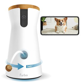 【新型】Furbo ドッグカメラ - 360°ビュー｜ ファーボ ペットカメラ 犬 猫 留守番 自動給餌器 飛び出すおやつ 見守り スマホ対応 iPhone & Android 対応 いぬ イヌ ねこ ネコ