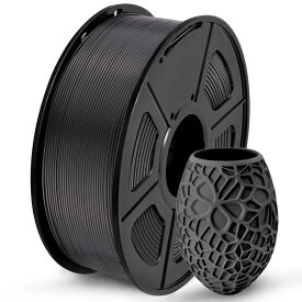 SUNLU 3Dプリンター フィラメントPLA、きれいに巻かれた造形材料 pla フィラメント、3D Printer Filament PLA Filament 1.75mm ±0.02mm、環境にやさしい、真空包装、1KG (2.2lbs)、PLA 黒