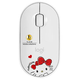 Logitech ハローキティ かわいい 薄型 軽量 静音 ワイヤレスマウス Bluetooth 多機種対応 小型 省電力 光学式 正規品 海外パッケージ ホワイト