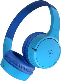 Belkin 子供用 ワイヤレスヘッドフォン ヘッドセット 通話マイク搭載 音量制限機能 ボイスチャット マイク付き 最大30時間連続再生 Bluetooth5.0 防水対応 有線接続にも対応(3.5mmオーディオケーブル付属) SOUNDFORM Mini ブルー AUD002btBL