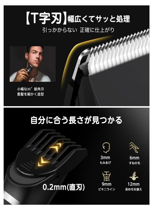 楽天市場】Leazppy ボディシェーバー 【2024革新 0.1-12mm長さ調整 