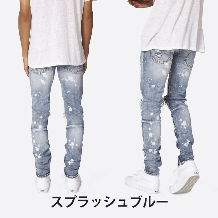 楽天市場】ミニマル（mnml） M1 ストレッチ デニム ダメージ 裾ジップ 